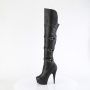 Pleaser DELIGHT-3018 DEL3018/BPU/M Stivali Donna  Tacco Altissimo 15 Plateau 4.5 Nero DEL3018/BPU/M