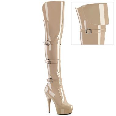 Pleaser DELIGHT-3018 DEL3018/ND/M Stivali Donna  Tacco Altissimo 15 Plateau 4.5  DEL3018/ND/M