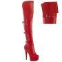 Pleaser DELIGHT-3018 DEL3018/RPU/M Stivali Donna  Tacco Altissimo 15 Plateau 4.5 Rosso DEL3018/RPU/M
