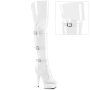 Pleaser DELIGHT-3018 DEL3018/W/M Stivali Donna  Tacco Altissimo 15 Plateau 4.5 Bianco DEL3018/W/M