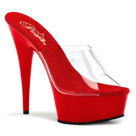 Pleaser Delight 601 Transparent Women s Sabot Very High Heel 15 Plateau 4.5