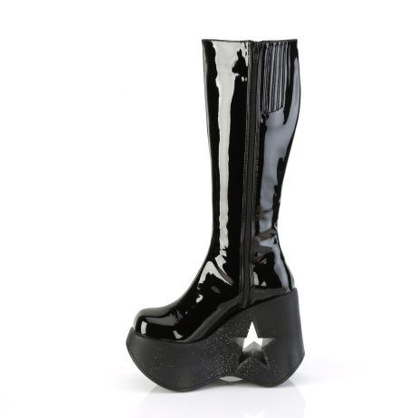DemoniaCult DYNAMITE-218 DYN218/B-BMCG Stivali Donna   Plateau 12.7 Nero DYN218/B-BMCG