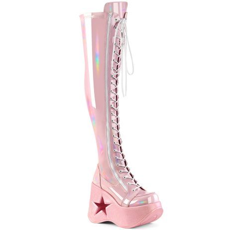 DemoniaCult DYNAMITE-300 DYN300/BPHG Stivali Donna   Plateau 12.7 Rosa DYN300/BPHG