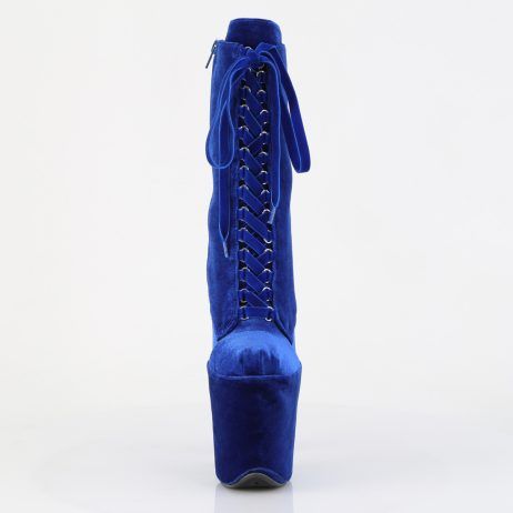 Pleaser FLAMINGO-1045VEL FLAM1045VEL/NB/M Tronchetti  Tacco Altissimo 20 Plateau 10.0 Blu FLAM1045VEL/NB/M