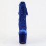 Pleaser FLAMINGO-1045VEL FLAM1045VEL/NB/M Tronchetti  Tacco Altissimo 20 Plateau 10.0 Blu FLAM1045VEL/NB/M