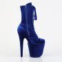 Pleaser FLAMINGO-1045VEL FLAM1045VEL/NB/M Tronchetti  Tacco Altissimo 20 Plateau 10.0 Blu FLAM1045VEL/NB/M