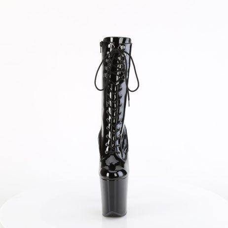 Pleaser FLAMINGO-1054 FLAM1054/B/M Stivaletti al Polpaccio  Tacco Altissimo 20 Plateau 10.0 Nero FLAM1054/B/M