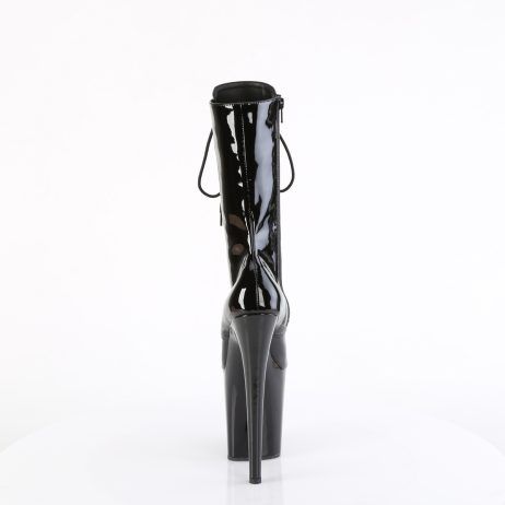 Pleaser FLAMINGO-1054 FLAM1054/B/M Stivaletti al Polpaccio  Tacco Altissimo 20 Plateau 10.0 Nero FLAM1054/B/M
