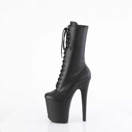 Pleaser FLAMINGO-1054 FLAM1054/BPU/M Stivaletti al Polpaccio  Tacco Altissimo 20 Plateau 10.0 Nero FLAM1054/BPU/M