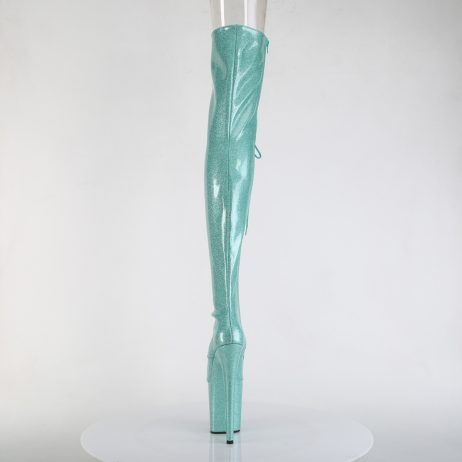 Pleaser FLAMINGO-3021GP FLAM3021GP/AQG/M Stivali Sopra il Ginocchio  Tacco Altissimo 20 Plateau 10.0  FLAM3021GP/AQG/M