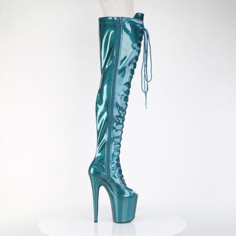 Pleaser FLAMINGO-3021GP FLAM3021GP/TLG/M Stivali Sopra il Ginocchio  Tacco Altissimo 20 Plateau 10.0  FLAM3021GP/TLG/M