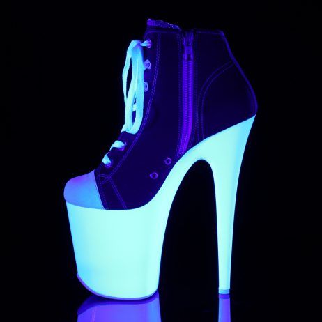 Pleaser FLAMINGO-800SK-02 FLAM800SK-02/RCA/NW Scarpe Donna  Tacco Altissimo 20 Plateau 10.2 Bianco FLAM800SK-02/RCA/NW