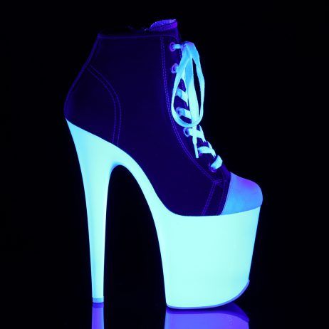 Pleaser FLAMINGO-800SK-02 FLAM800SK-02/RCA/NW Scarpe Donna  Tacco Altissimo 20 Plateau 10.2 Bianco FLAM800SK-02/RCA/NW