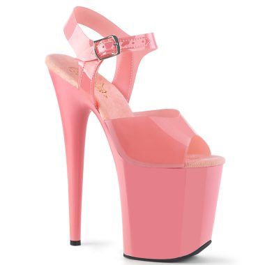 Pleaser FLAMINGO-808N FLAM808N/BPTPU/M Sandali con Cinturino  Tacco Altissimo 20 Plateau 10.2  FLAM808N/BPTPU/M