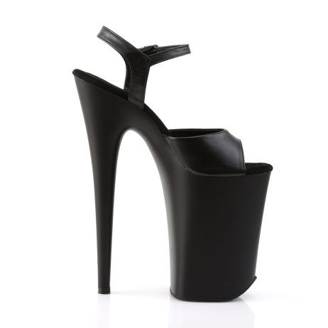 Pleaser INFINITY-909 INF909/BPU/M Sandali con Cinturino  Tacco Altissimo 22 Plateau 13.3 Nero INF909/BPU/M
