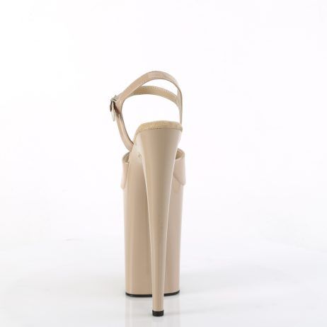 Pleaser INFINITY-909 INF909/ND/M Sandali con Cinturino  Tacco Altissimo 22 Plateau 13.3 Beige INF909/ND/M