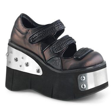 DemoniaCult KERA-13 KERA13/B-PWVL Decollete Mary Jane   Plateau 11.4 Nero KERA13/B-PWVL