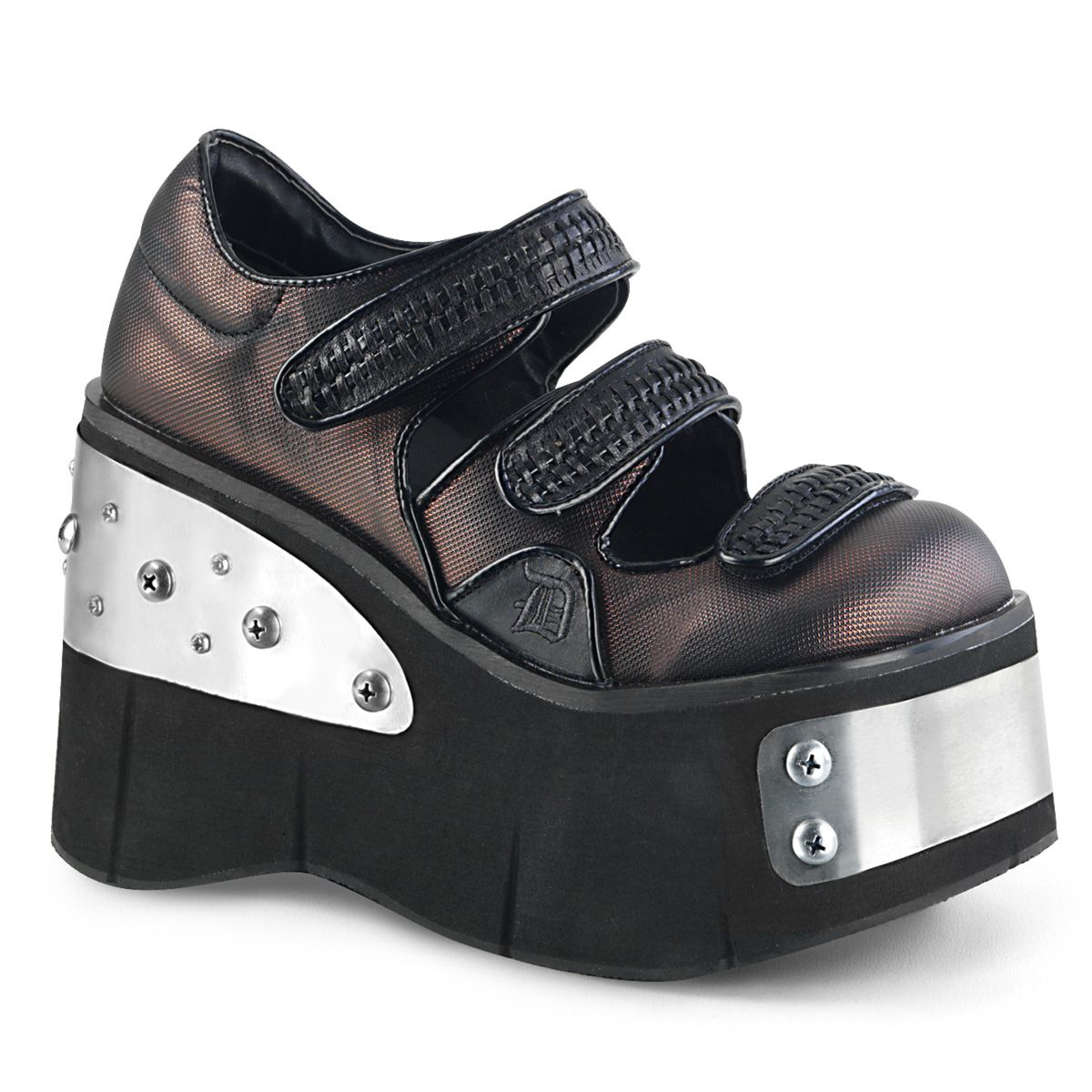 DemoniaCult KERA-13 KERA13/B-PWVL Decollete Mary Jane   Plateau 11.4 Nero KERA13/B-PWVL