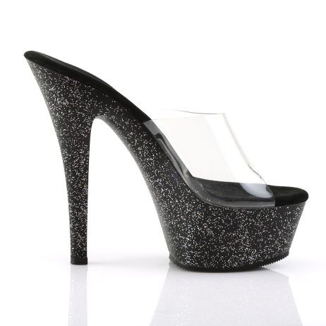 Pleaser KISS-201MG KISS201MG/C/B Sabot Donna  Tacco Altissimo 15 Plateau 4.5 Nero KISS201MG/C/B