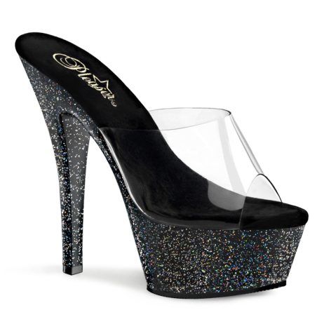 Pleaser KISS-201MG KISS201MG/C/B Sabot Donna  Tacco Altissimo 15 Plateau 4.5 Nero KISS201MG/C/B