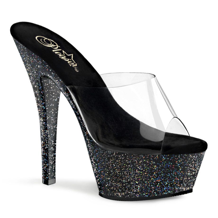 Pleaser KISS-201MG KISS201MG/C/B Sabot Donna  Tacco Altissimo 15 Plateau 4.5 Nero KISS201MG/C/B