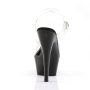 Pleaser KISS-208 KISS208/C/B Sandali Donna  Tacco Altissimo 15 Plateau 4.5 Nero KISS208/C/B