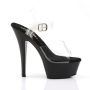 Pleaser KISS-208 KISS208/C/B Sandali Donna  Tacco Altissimo 15 Plateau 4.5 Nero KISS208/C/B