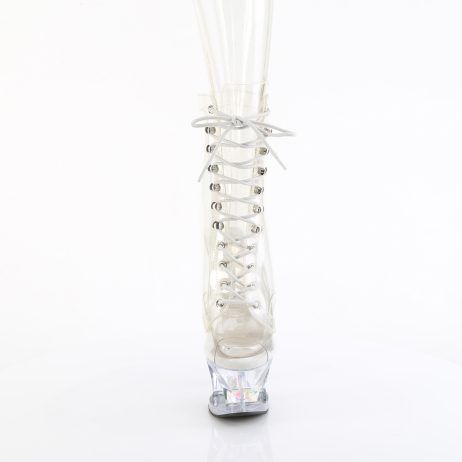 Pleaser MOON-1021C-DIA MOON1021C-DIA/C/M Tronchetti  Tacco Altissimo 17 Plateau 7.0 Trasparente MOON1021C-DIA/C/M