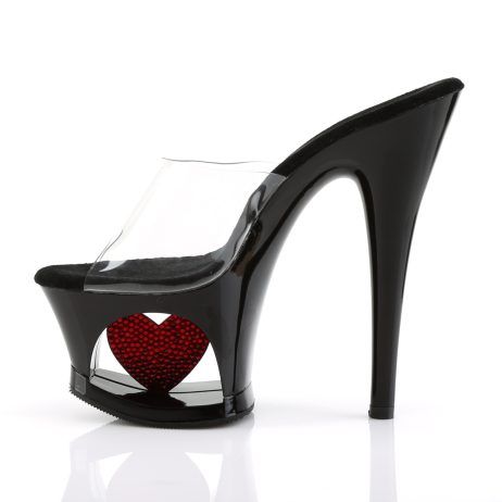 Pleaser MOON-701HRS MOON701HRS/C/B-R Sabot Donna  Tacco Altissimo 17 Plateau 7.0 Nero MOON701HRS/C/B-R