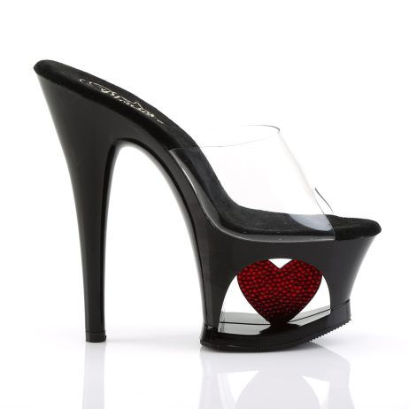 Pleaser MOON-701HRS MOON701HRS/C/B-R Sabot Donna  Tacco Altissimo 17 Plateau 7.0 Nero MOON701HRS/C/B-R