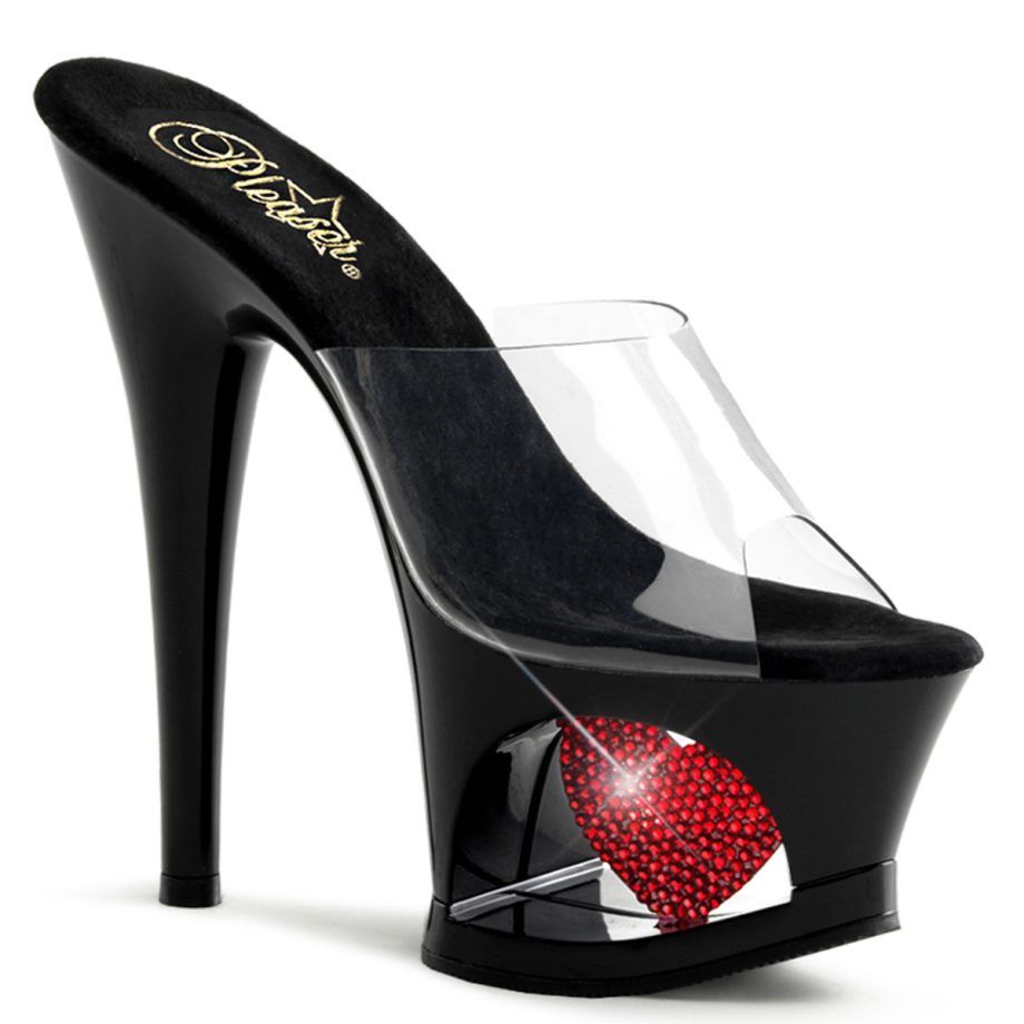 Pleaser MOON-701HRS MOON701HRS/C/B-R Sabot Donna  Tacco Altissimo 17 Plateau 7.0 Nero MOON701HRS/C/B-R