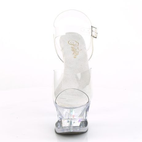 Pleaser MOON-708DIA MOON708DIA/C/M Sandali con Cinturino  Tacco Altissimo 17 Plateau 7.0 Trasparente MOON708DIA/C/M