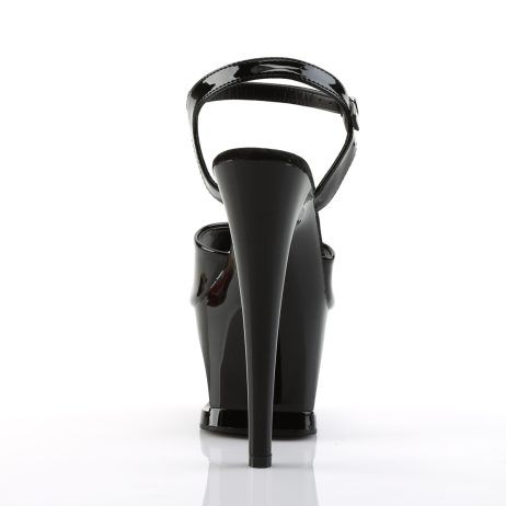 Pleaser MOON-709 MOON709/B/M Sandali con Cinturino  Tacco Altissimo 17 Plateau 7.0 Nero MOON709/B/M
