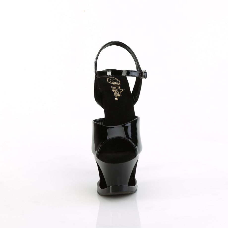 Pleaser MOON-709H MOON709H/B/B-R Sandali con Cinturino  Tacco Altissimo 17 Plateau 7.0 Nero MOON709H/B/B-R