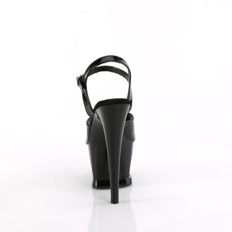 Pleaser MOON-709H MOON709H/B/B-R Sandali con Cinturino  Tacco Altissimo 17 Plateau 7.0 Nero MOON709H/B/B-R