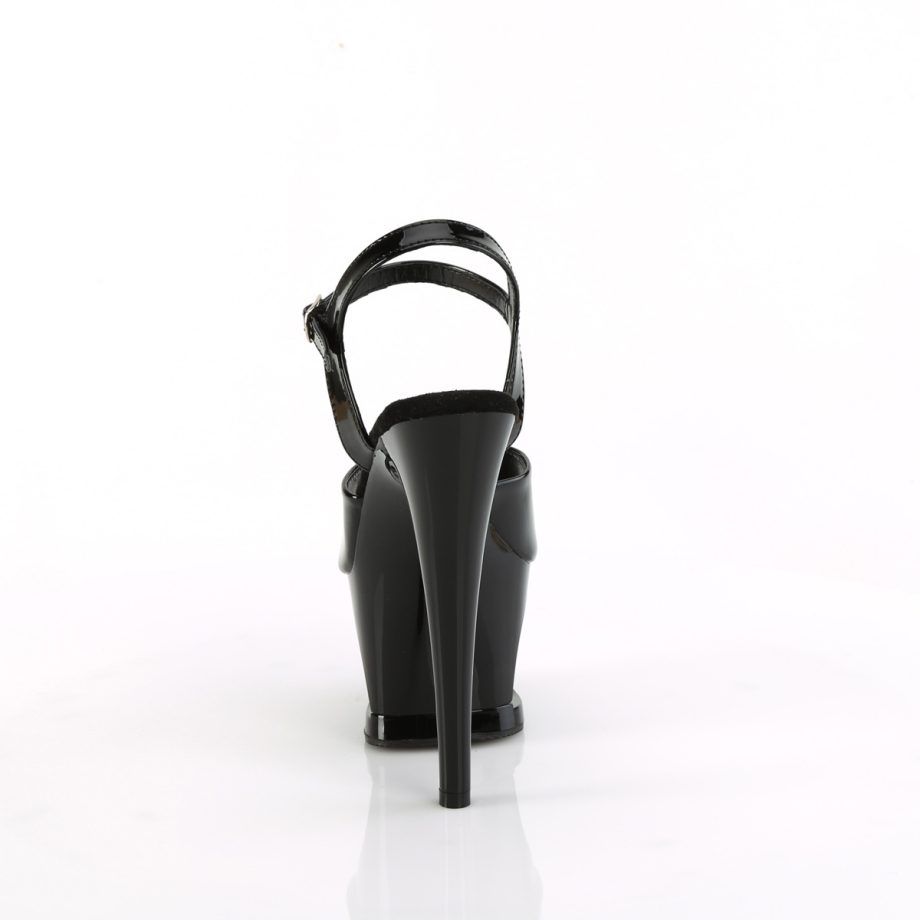 Pleaser MOON-709H MOON709H/B/B-R Sandali con Cinturino  Tacco Altissimo 17 Plateau 7.0 Nero MOON709H/B/B-R