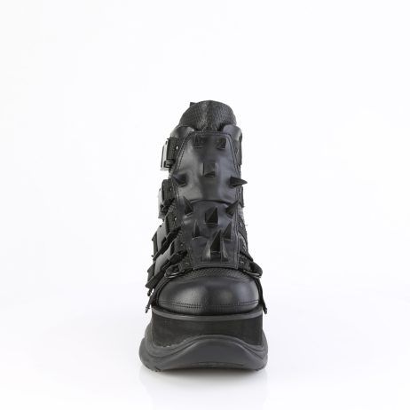 DemoniaCult NEPTUNE-68 NEP68/BVL Scarpe con Plateau Unisex Uomo Donna   Plateau 7.6 Nero NEP68/BVL