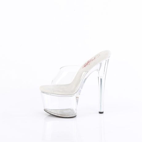 Pleaser PASSION-701 PASN701/C/M Sabot Donna  Tacco Altissimo 17 Plateau 7.0 Trasparente PASN701/C/M