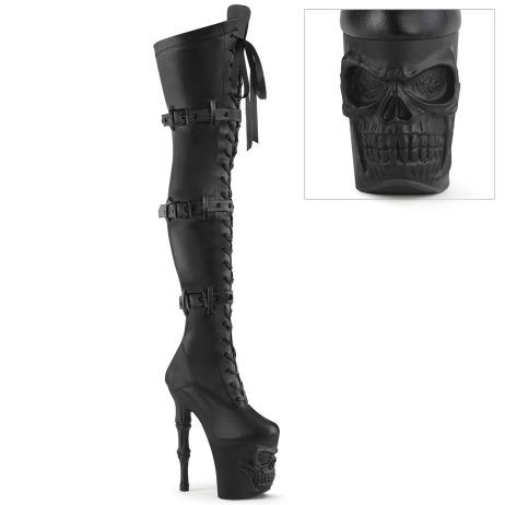 Pleaser RAPTURE-3028 RAPT3028/BPU/M Stivali Sopra il Ginocchio  Tacco Altissimo 20 Plateau 10.0 Nero RAPT3028/BPU/M