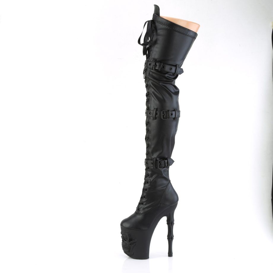 Pleaser RAPTURE-3028 RAPT3028/BPU/M Stivali Sopra il Ginocchio  Tacco Altissimo 20 Plateau 10.0 Nero RAPT3028/BPU/M