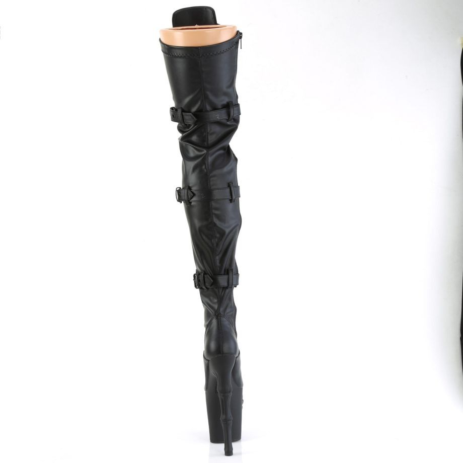 Pleaser RAPTURE-3028 RAPT3028/BPU/M Stivali Sopra il Ginocchio  Tacco Altissimo 20 Plateau 10.0 Nero RAPT3028/BPU/M