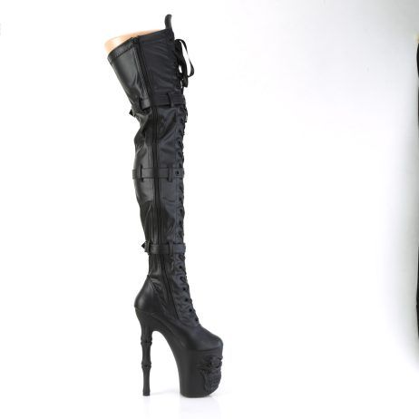 Pleaser RAPTURE-3028 RAPT3028/BPU/M Stivali Sopra il Ginocchio  Tacco Altissimo 20 Plateau 10.0 Nero RAPT3028/BPU/M