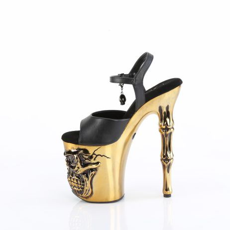 Pleaser RAPTURE-809-LT RAPT809-LT/BPU/BASCH Sandali con Cinturino  Tacco Altissimo 20 Plateau 10.0 Nero RAPT809-LT/BPU/BASCH