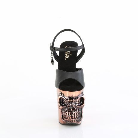 Pleaser RAPTURE-809-LT RAPT809-LT/BPU/COPCH Sandali con Cinturino  Tacco Altissimo 20 Plateau 10.0 Nero RAPT809-LT/BPU/COPCH