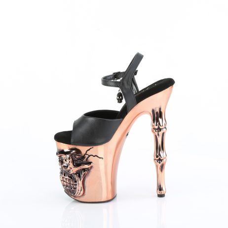Pleaser RAPTURE-809-LT RAPT809-LT/BPU/COPCH Sandali con Cinturino  Tacco Altissimo 20 Plateau 10.0 Nero RAPT809-LT/BPU/COPCH