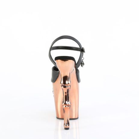 Pleaser RAPTURE-809-LT RAPT809-LT/BPU/COPCH Sandali con Cinturino  Tacco Altissimo 20 Plateau 10.0 Nero RAPT809-LT/BPU/COPCH