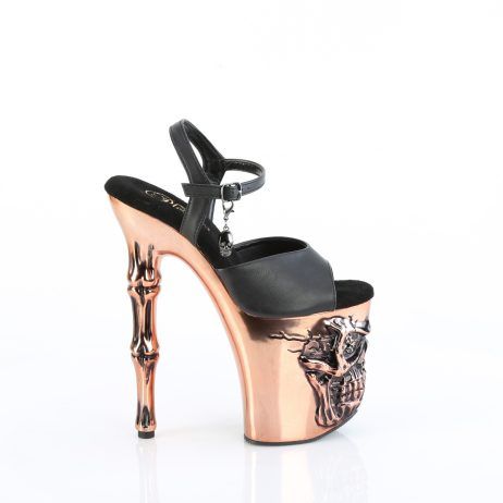 Pleaser RAPTURE-809-LT RAPT809-LT/BPU/COPCH Sandali con Cinturino  Tacco Altissimo 20 Plateau 10.0 Nero RAPT809-LT/BPU/COPCH