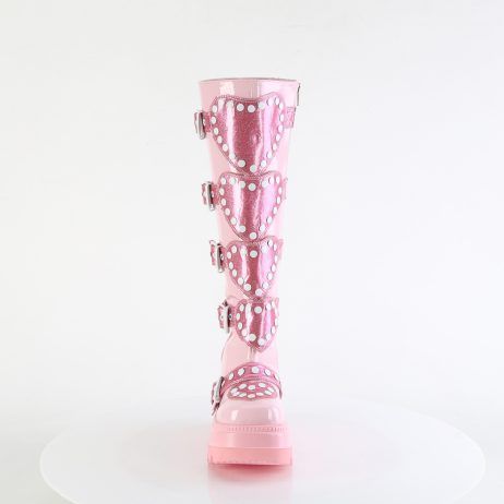 DemoniaCult SHAKER-210 SHA210/BP Stivali Donna   Plateau 11.4 Rosa SHA210/BP