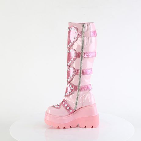 DemoniaCult SHAKER-210 SHA210/BP Stivali Donna   Plateau 11.4 Rosa SHA210/BP