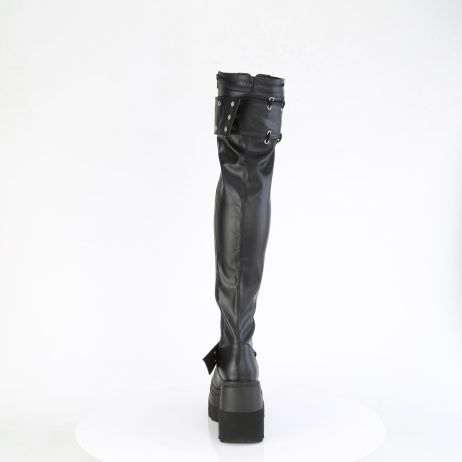 DemoniaCult SHAKER-325 SHA325/BVL Stivali Donna   Plateau 11.4 Nero SHA325/BVL